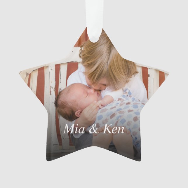 Custom Photo Create Your Own Ornament (Front)