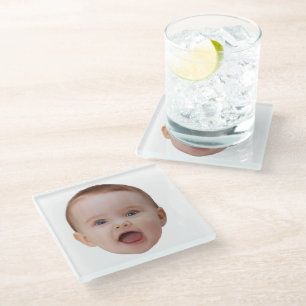 Custom Photo, Custom Photo Face Glass Coaster