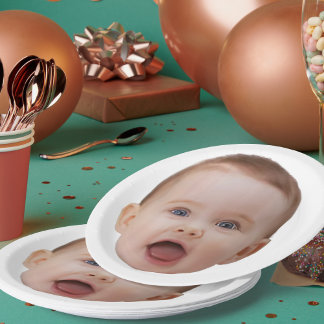 Custom Photo, Custom Photo Face Paper Plate