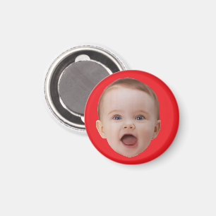 Custom Photo , Custom Photo Face Red Magnet