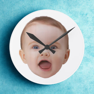 Custom Photo, Custom Photo Face Round Clock