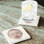 Custom Photo, Custom Photo Face Stone Coaster<br><div class="desc">Custom Baby Face</div>