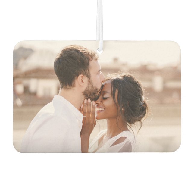 Custom Photo Cute Design Your Own 2 Image  Car Air Freshener (Front)