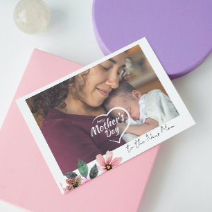 Custom Photo cute First Happy Mother's Day New Mum Holiday Card