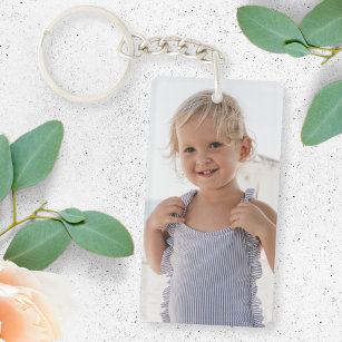 Custom Photo   Cute Kids Design Your Own 2 Image Key Ring