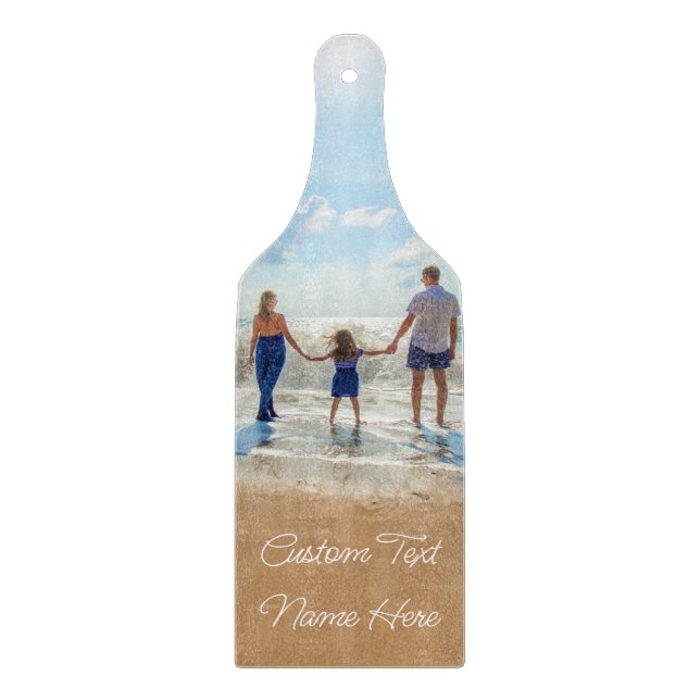 Custom Photo Cutting Board Your Photos and Text (Front)