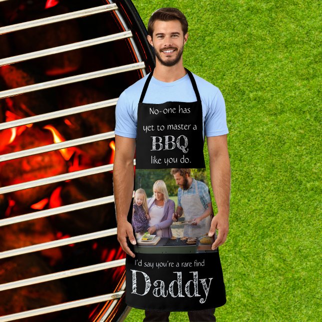 Custom photo daddy quote script fathers day gift  apron (Creator Uploaded)