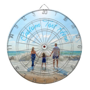 Custom Photo Dart Board Personalised Text