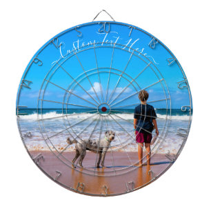 Custom Photo Dart Board with Text Personalised