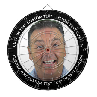 Custom Photo Dartboard & Text - BLACK Surround