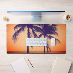 Custom photo desk mat for office or work bench