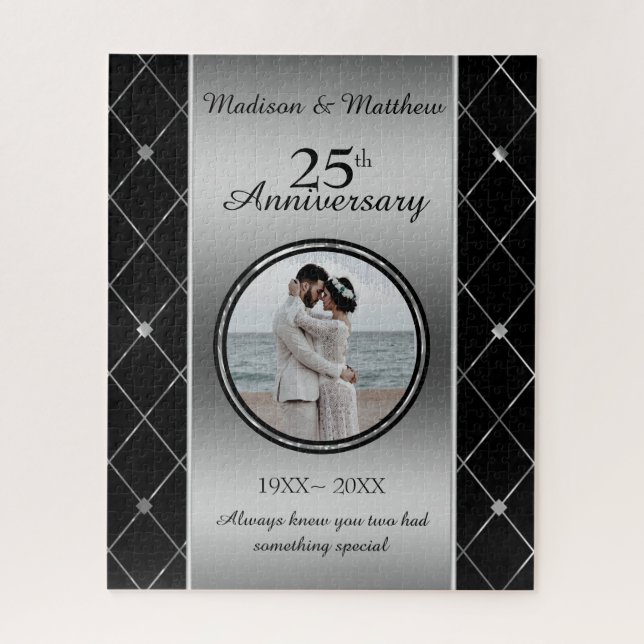 Custom Photo Diamonds Anniversary  Jigsaw Puzzle (Vertical)