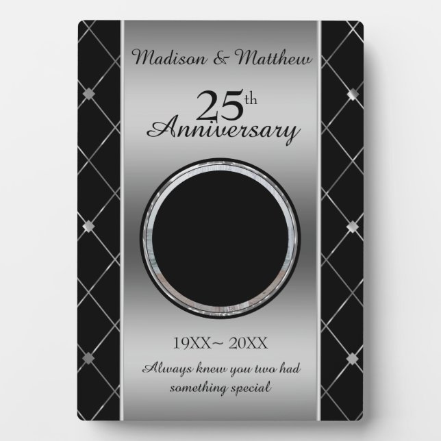 Custom Photo Diamonds Anniversary Plaque (Front)
