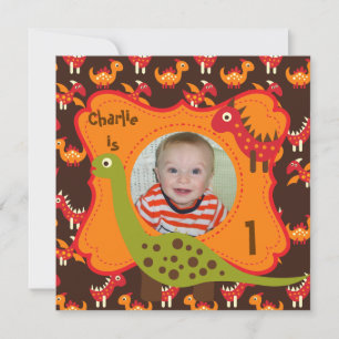 Custom Photo Dinosaur Dino Party Invitations