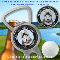 Custom Photo Dog Best Dad Ever Pet Modern Golf