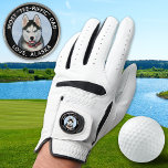 Custom Photo Dog Best Dad Ever Pet Modern Golfer Golf Glove<br><div class="desc">Most Tee-riffic Dad ... Two of your favourite things , golf and your dog ! Now you can take your best friend with you as you play 18 holes . Surprise the Dog Dad and Golf Lover with these super cute dog photo custom golf gloves with golf ball markers and...</div>