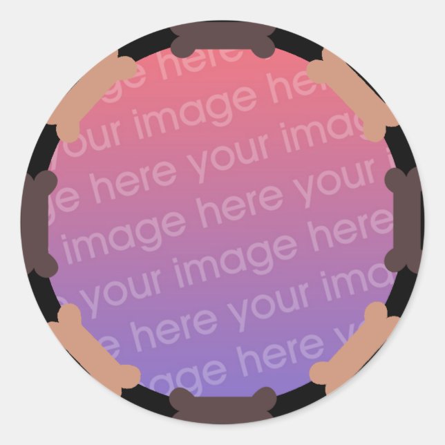 Custom Photo Dog Bone Stickers (Front)