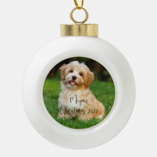 Custom Photo Dog Ceramic Ornament