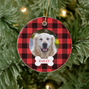 Custom Photo Dog Ceramic Tree Decoration