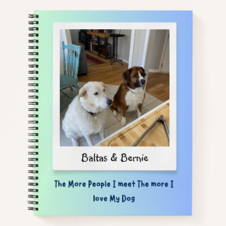 Custom Photo Dog Gift Personalized Notebook