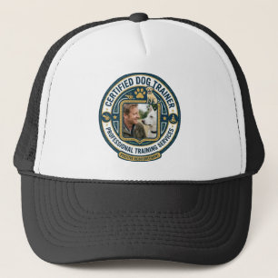 Custom Photo Dog Trainer Logo   Trucker Hat