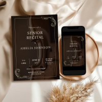 Custom Photo Elegant Classy Music Senior Recital
