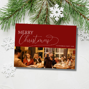 custom photo elegant colourful merry christmas Car Holiday Card