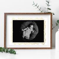 custom photo | elegant doodle | fine gold frame