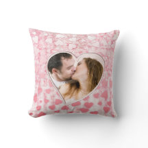 Custom photo elegant Valentine's day pillow
