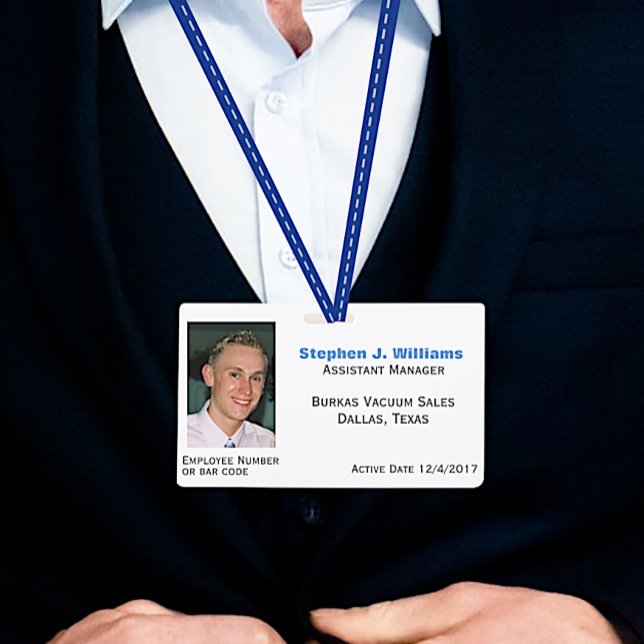 Custom Photo Employee Badge ID Badge (Creator Uploaded)