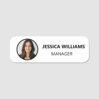 Custom Photo Employee Magnetic Safety Pin Name  Tag