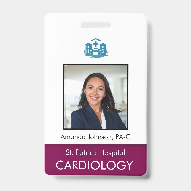 Custom Photo Employee Security ID Badge (Front)