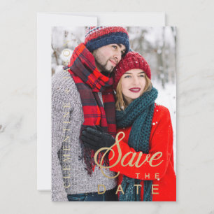 Custom Photo Engaged Couple Whimsical Script