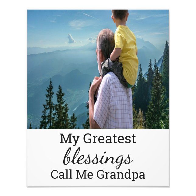 Custom Photo Enlargement For Grandpa (Front)