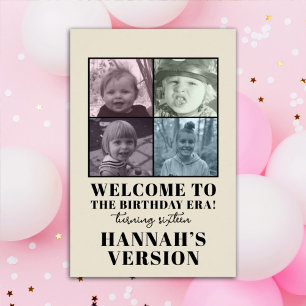 Custom Photo Eras Birthday Party Welcome Poster