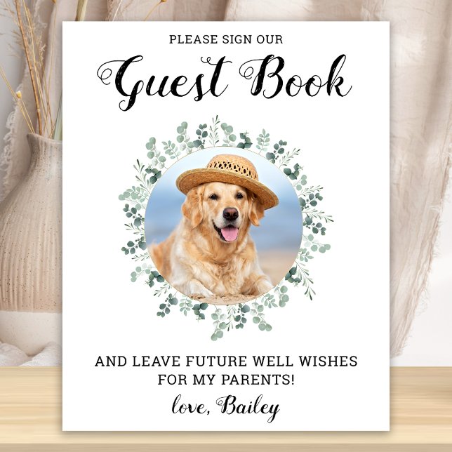 Custom Photo Eucalyptus Pet Wedding Guest Book Sig (Creator Uploaded)