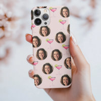 Custom Photo Face & Cocktail | Personalised Pink 