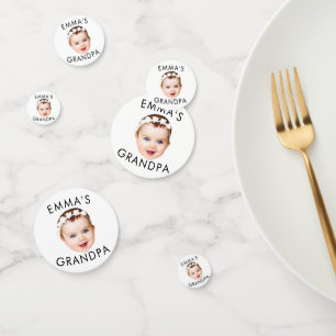 Custom Photo Face Mom Grandma Grandpa Birthday Confetti