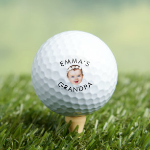 Custom Photo Face Mom Grandma Grandpa Birthday Golf Balls