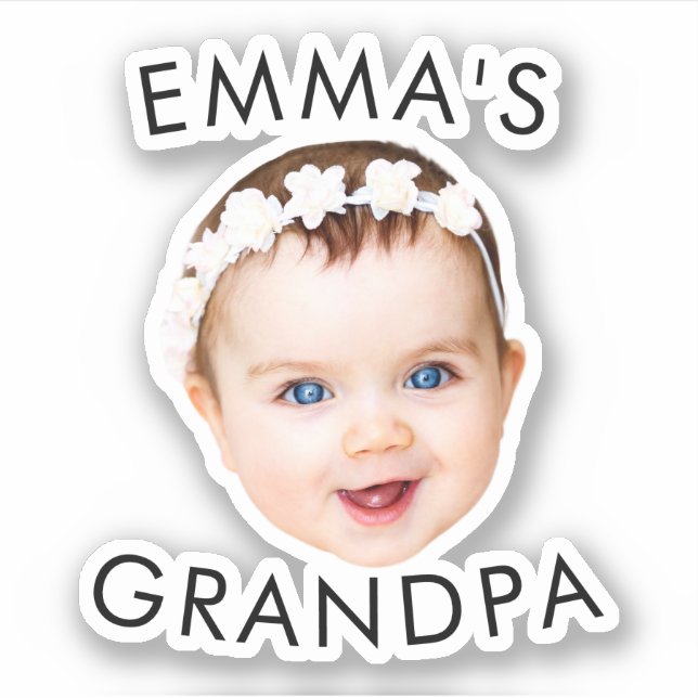 Custom Photo Face Mum Grandma Grandpa Birthday (Front)