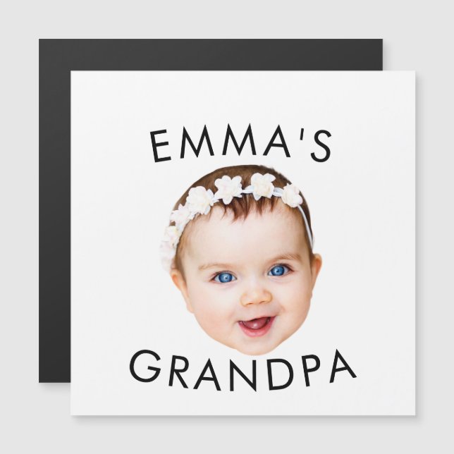 Custom Photo Face Mum Grandma Grandpa Birthday (Front/Back)