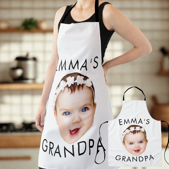 Custom Photo Face Mum Grandma Grandpa Birthday Apron (Creator Uploaded)