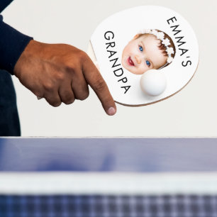 Custom Photo Face Mum Grandma Grandpa Birthday Ping Pong Paddle