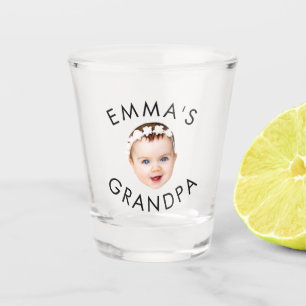 Custom Photo Face Mum Grandma Grandpa Birthday Shot Glass