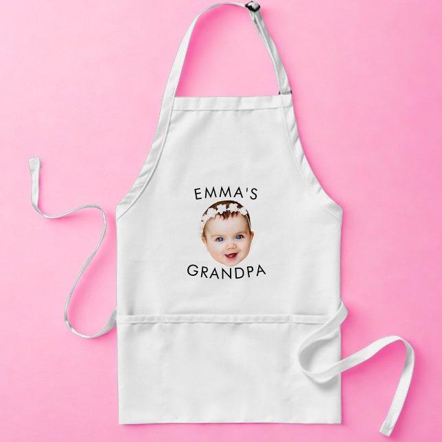 Custom Photo Face Mum Grandma Grandpa Birthday Standard Apron (Creator Uploaded)
