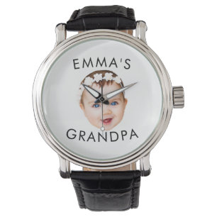 Custom Photo Face Mum Grandma Grandpa Birthday Watch