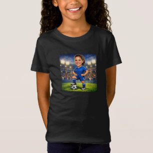 Custom Photo-Face Soccer/Football Star Caricature T-Shirt