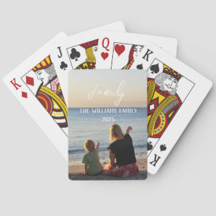 Custom Photo Family Friends Wife Script Playing Cards