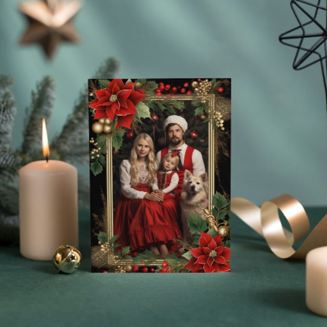 Custom Photo Family Message Template Xmas Card (Creator Uploaded)