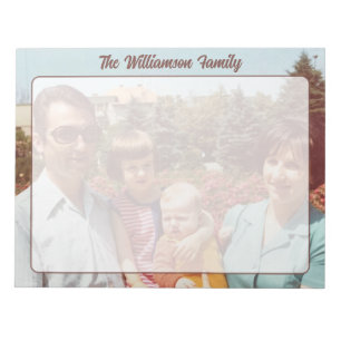 Custom Photo Family Name Retro Script To Do List Notepad